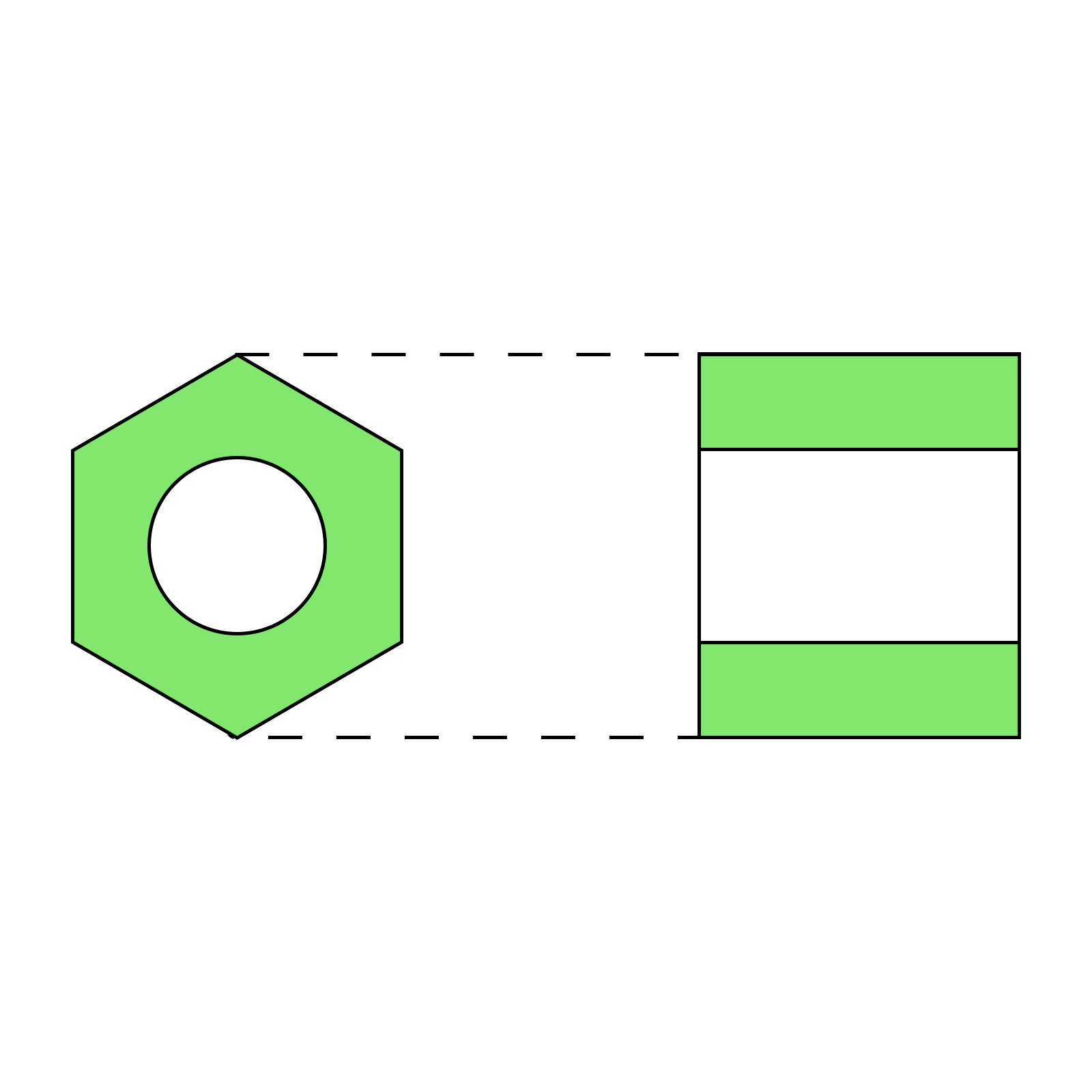 Шестиугольник(Два разреза)